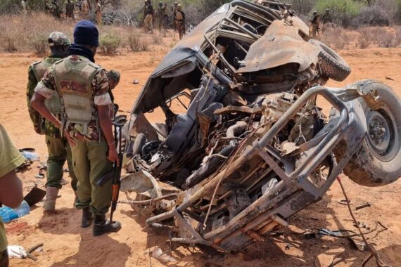 Two police officers killed after their vehicle runs over an explosive in Garissa